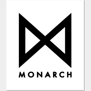 legacy of monster monarch black and white logo Posters and Art